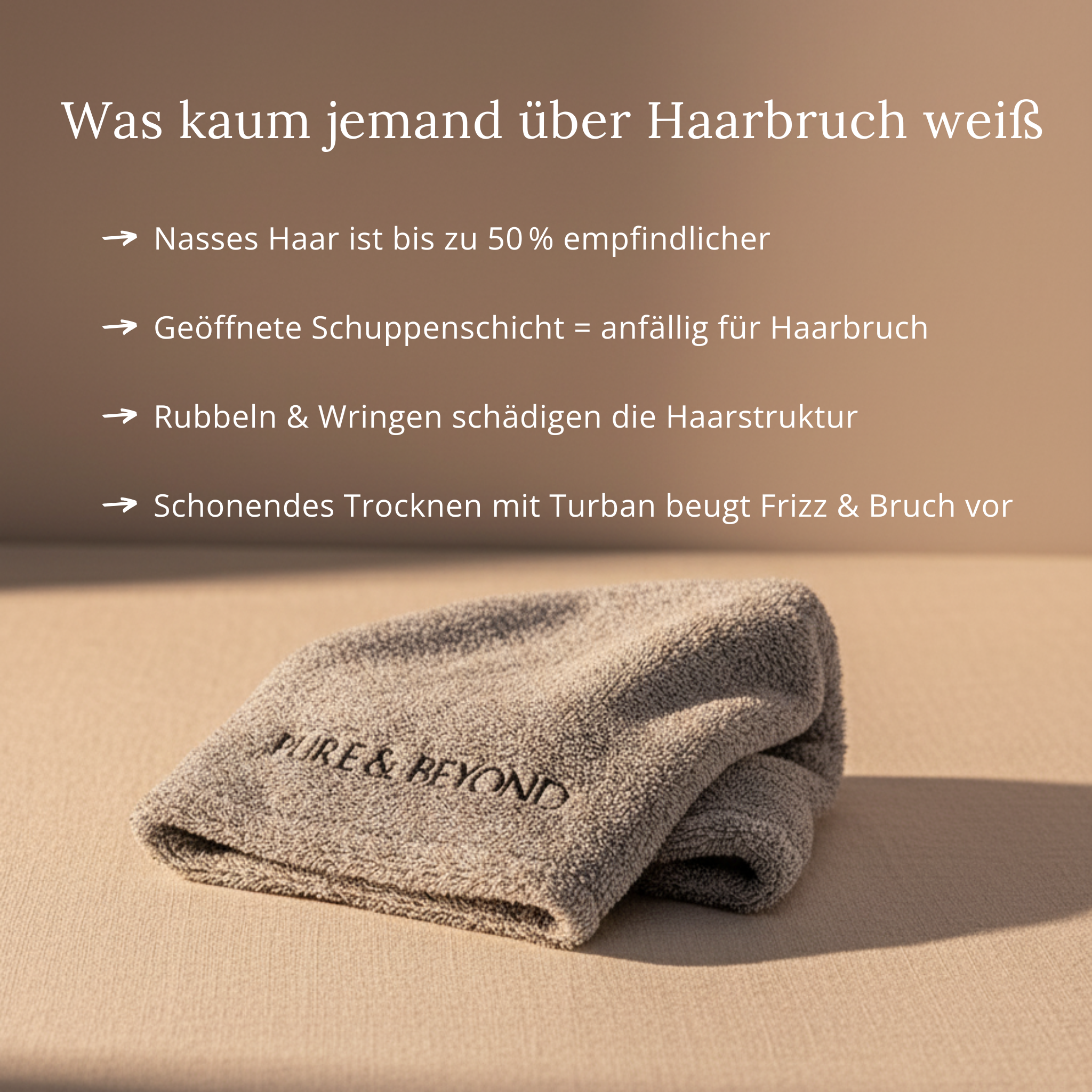 Bambus Haarturban, saugfähig, weich – PURE & BEYOND
