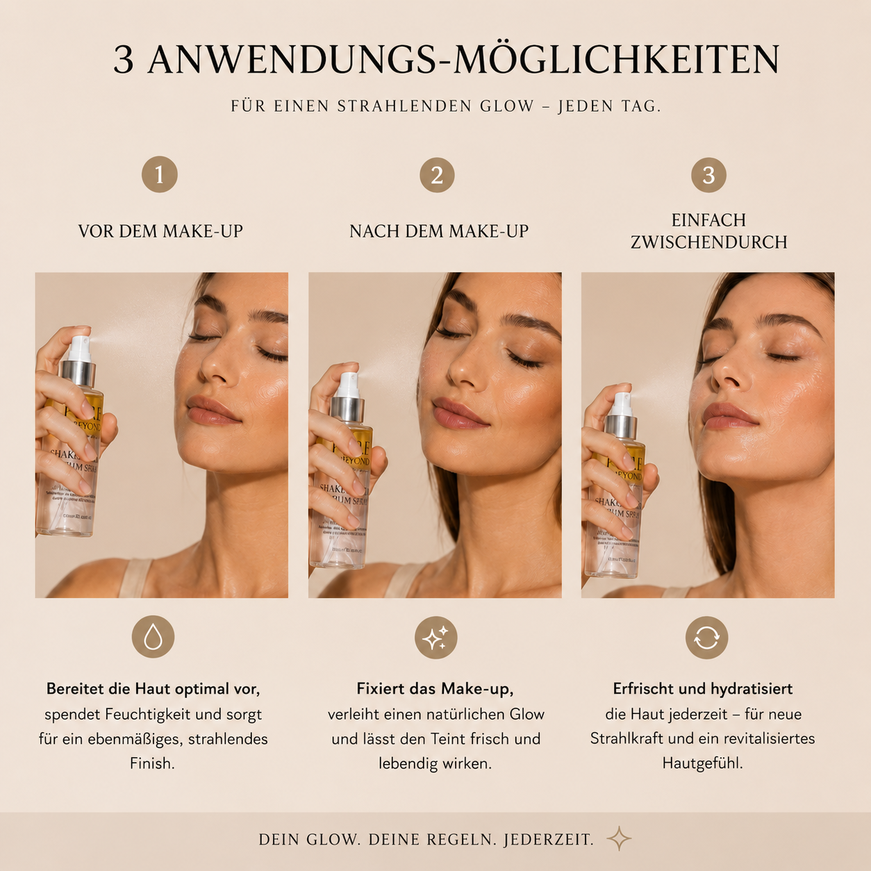 SHAKE &amp; GLOW - 2 Phasen Serum Spray