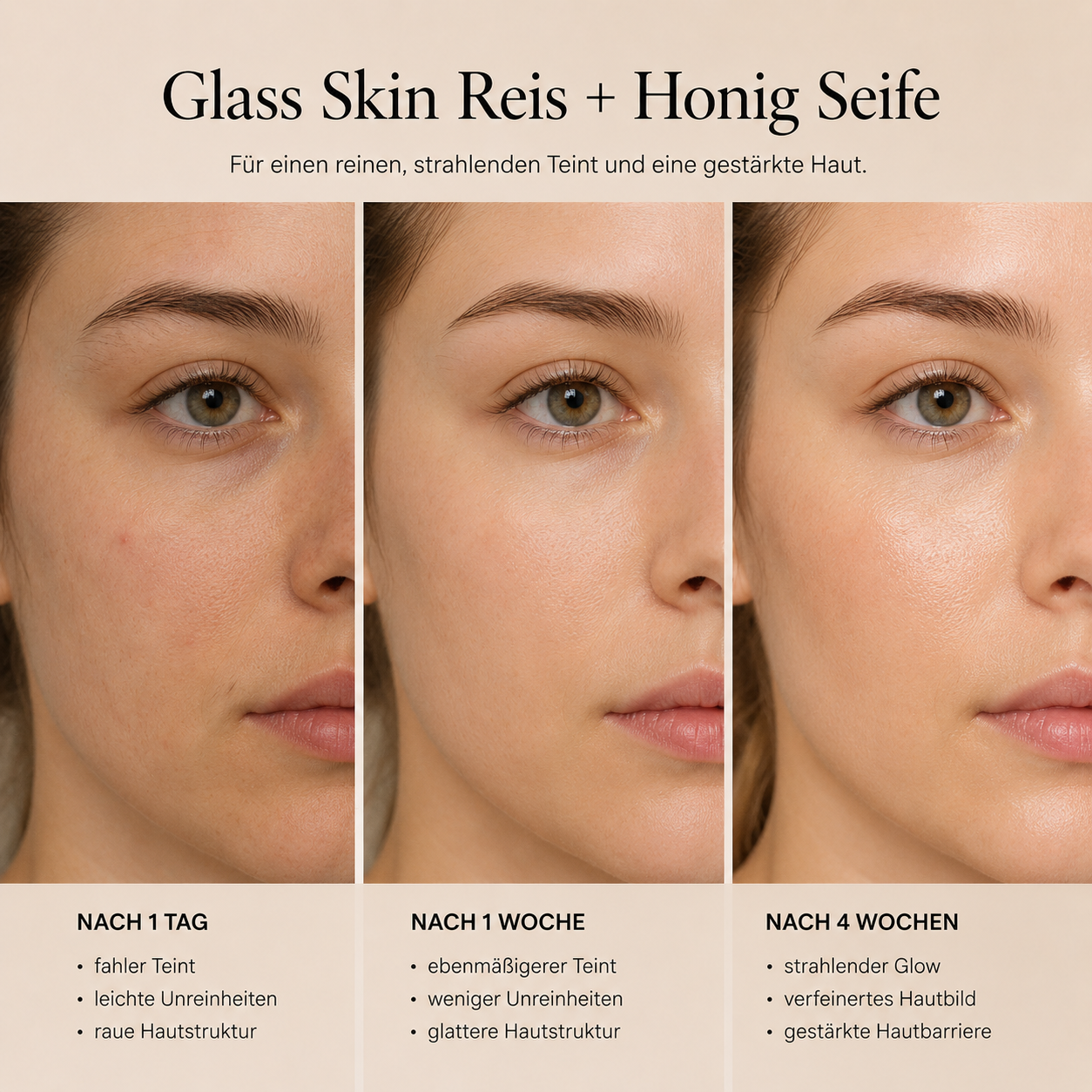 Glass Skin Reis + Honig Luffa Seife